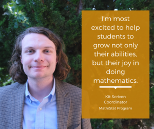 SLC Staff Member Kit Scriven, Coordinator of Math/Stat Program